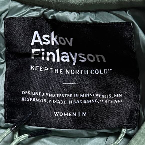 Askov Finlayson Green Puffer Vest Women's Medium M - Picture 5 of 5